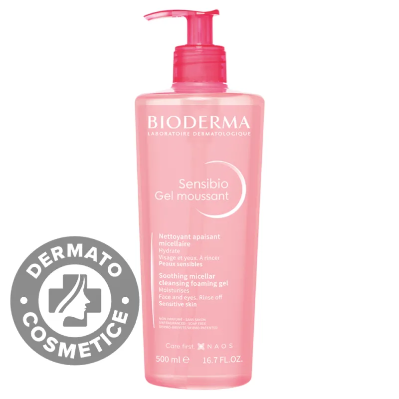 Gel spumant si hidratant Sensibio, 500ml, Bioderma — preț și oferte