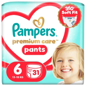 Scutece Premium Care Pants Nr.6 13-19 kg, 31 bucati, Pampers