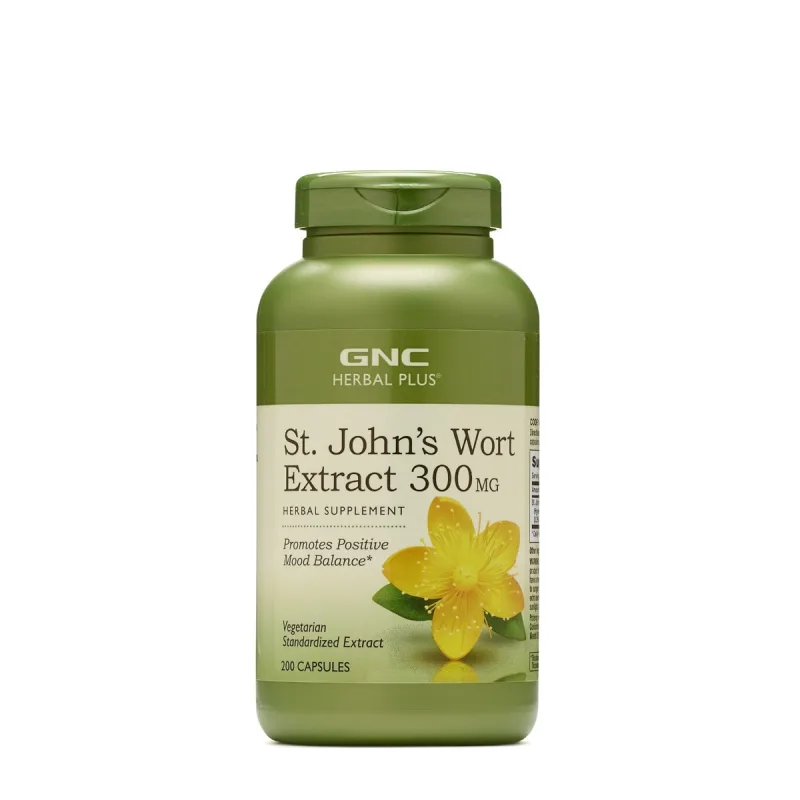 Extract standardizat de sunatoare 300mg Herbal Plus, 200 capsule, GNC — preț și oferte