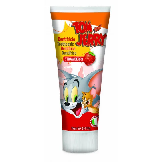 Pasta de dinti cu capsuni Tom and Jerry, 75ml, Naturaverde — preț și oferte