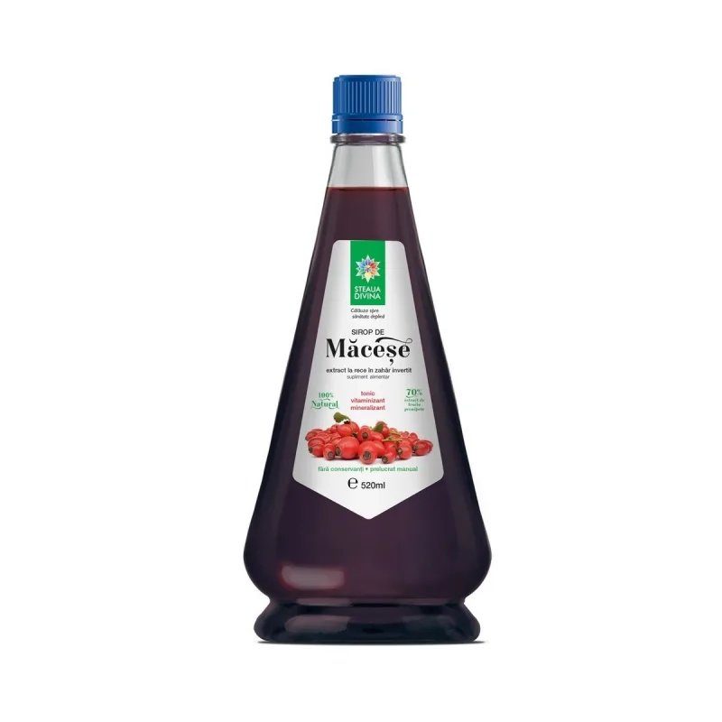 Sirop natural de macese presat la rece, 520ml, Steaua Divina — preț și oferte