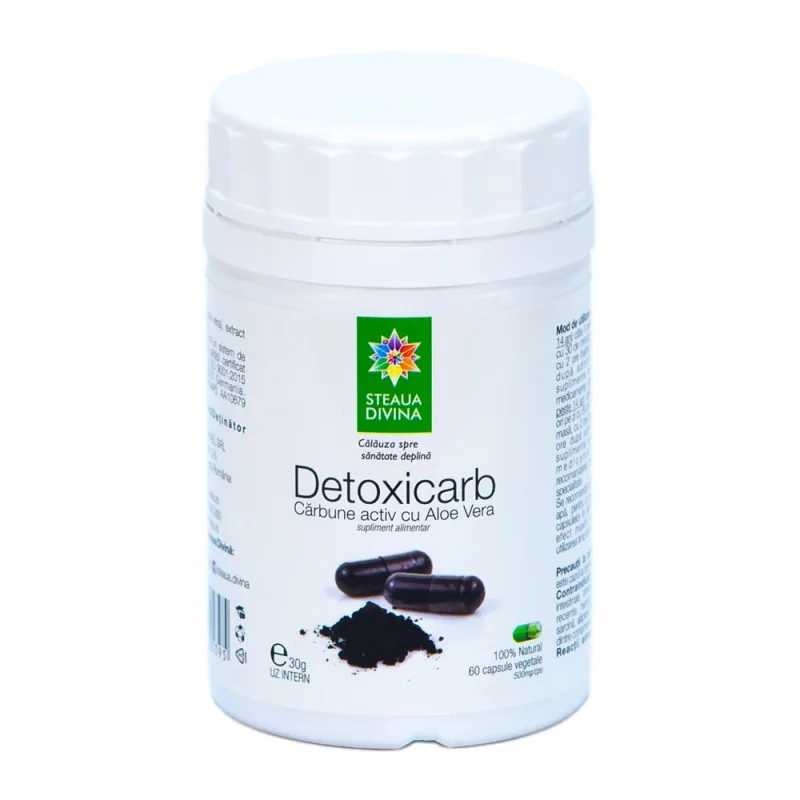 Detoxicarb 500mg, 60 capsule, Steaua Divina — preț și oferte