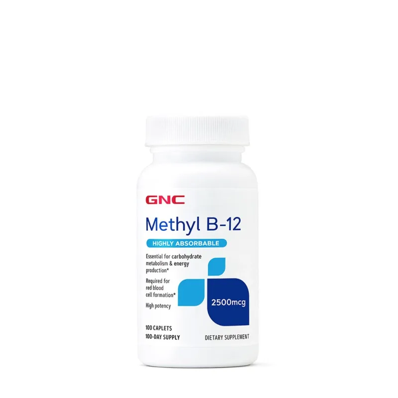 Vitamina B-12 metilcobalamina, 100 tablete, GNC — preț și oferte