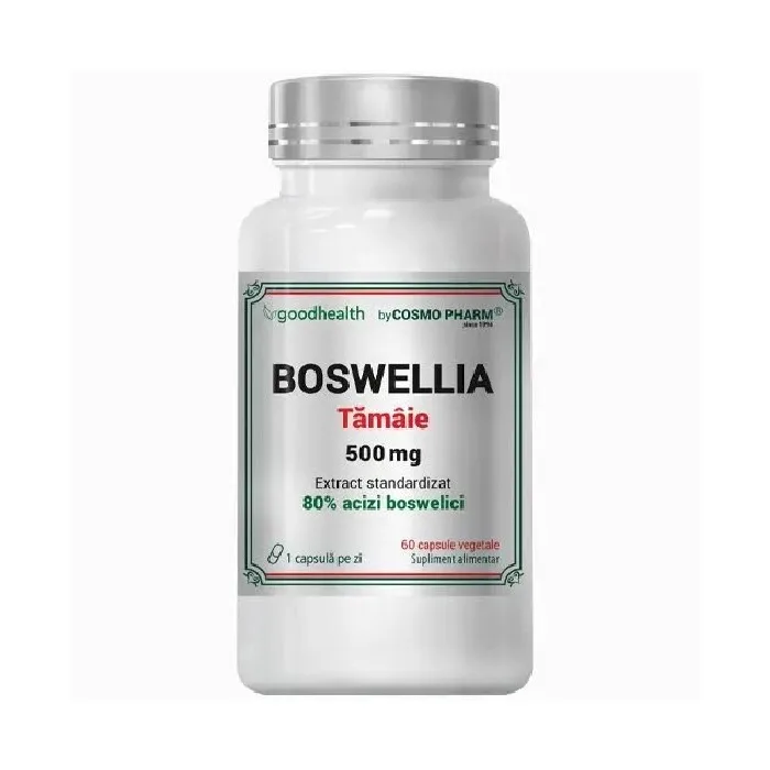 Extract de tamaie Boswellia Serrata, 500 mg, 60 capsule vegetale, Cosmo Pharm — preț și oferte
