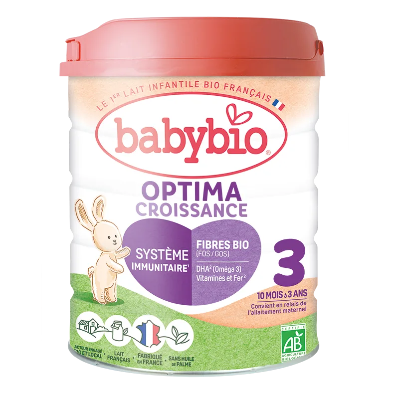 Lapte praf Optima 3 Croissance Bio, 800g, BabyBio — preț și oferte