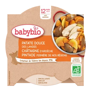 Meniu cartofi dulci, castane si bibilica Bio, 230g, BabyBio