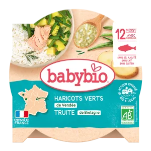 Meniu de legume si pastrav Bio, 230g, BabyBio