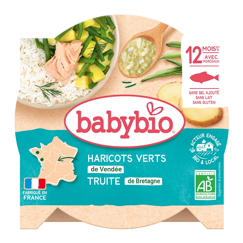 Meniu de legume si pastrav Bio, 230g, BabyBio — preț și oferte