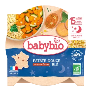 Meniu cu legume, cartof dulce si grau Bio, 260g, BabyBio