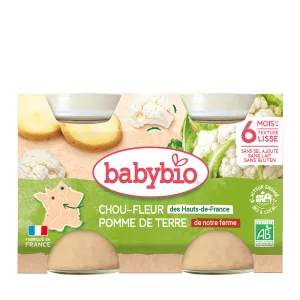 Piure de conopida si cartofi Bio, 2 x 130g, BabyBio