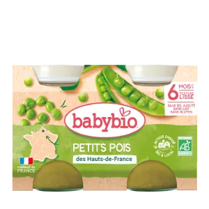 Piure de mazare Bio, 2 x 130g, BabyBio