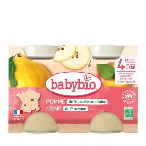 Piure de mere si gutui, 2 x 130g, BabyBio