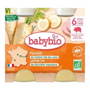 Piure din pastarnac si jambon de Correze, 2 x 200g, BabyBio