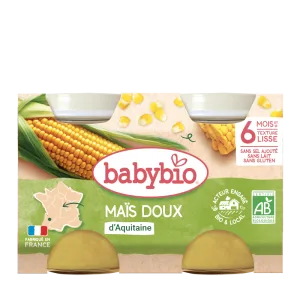 Piure de porumb dulce Bio, 2 x 130g, BabyBio