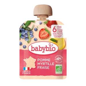 Piure de mere, afine si capsuni Bio, 90g, BabyBio