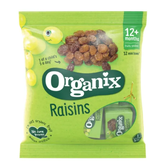 Stafide +12 luni Bio, 12 x 14g, Organix — preț și oferte