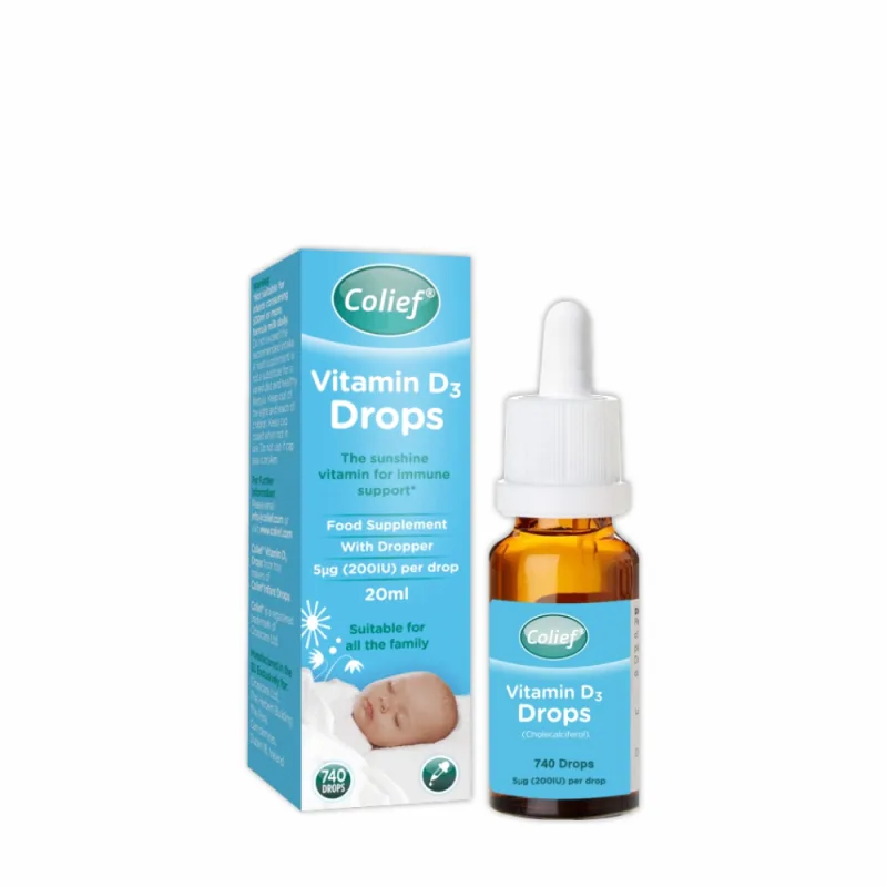 Vitamina D3 picaturi orale, 20ml, Colief — preț și oferte