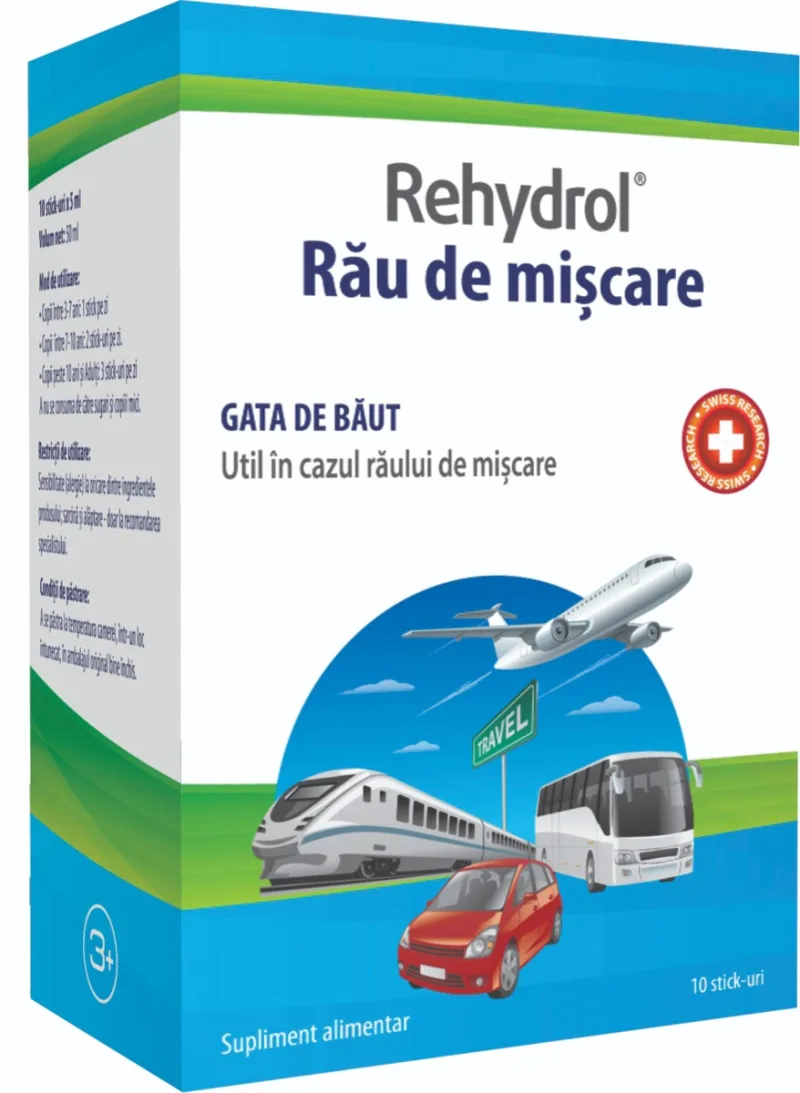 Rehydrol pentru rau de miscare, 10 plicuri, MBA Pharma — preț și oferte