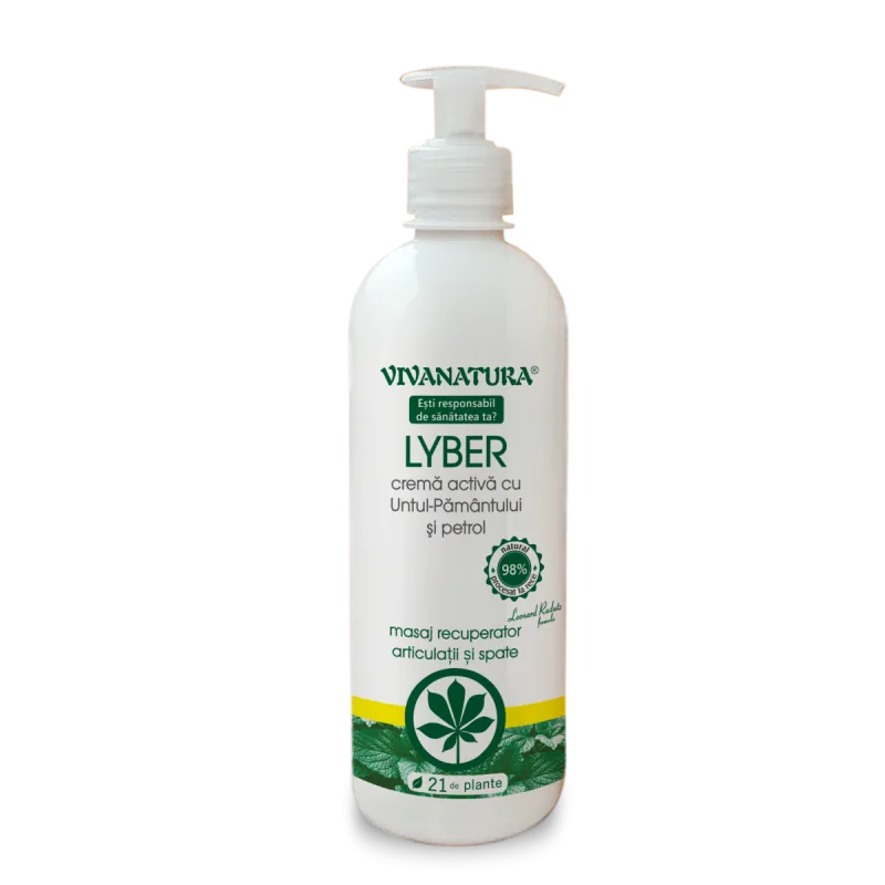 Crema activa cu untul pamantului si petrol Lyber, 500ml, VivaNatura — preț și oferte