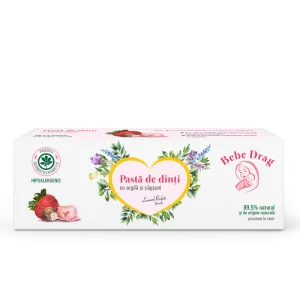 Pasta de dinti cu argila desilicata si capsuni, 50ml, VivaNatura