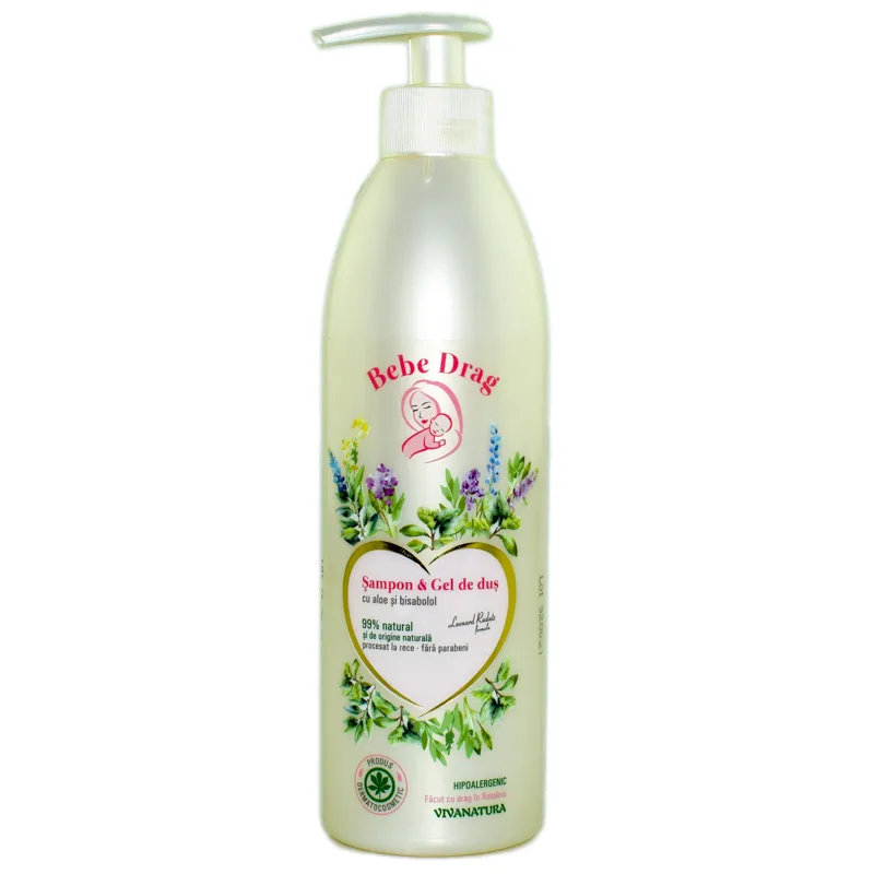 Sampon si Gel de dus cu aloe si bisabolol, 500ml, VivaNatura — preț și oferte