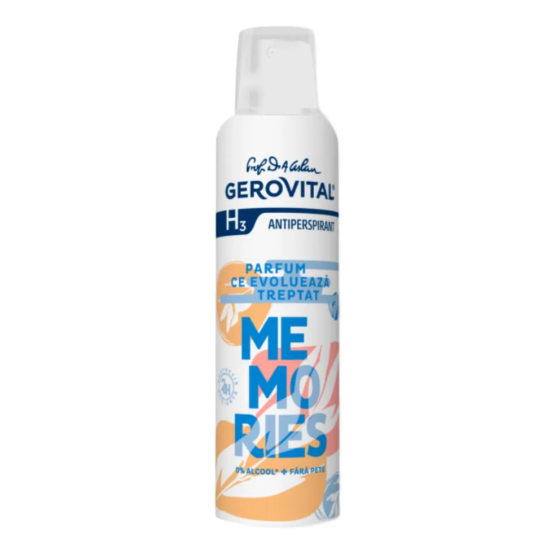 Antiperspirant H3 Memories, 150 ml, Gerovital FARMEC — preț și oferte