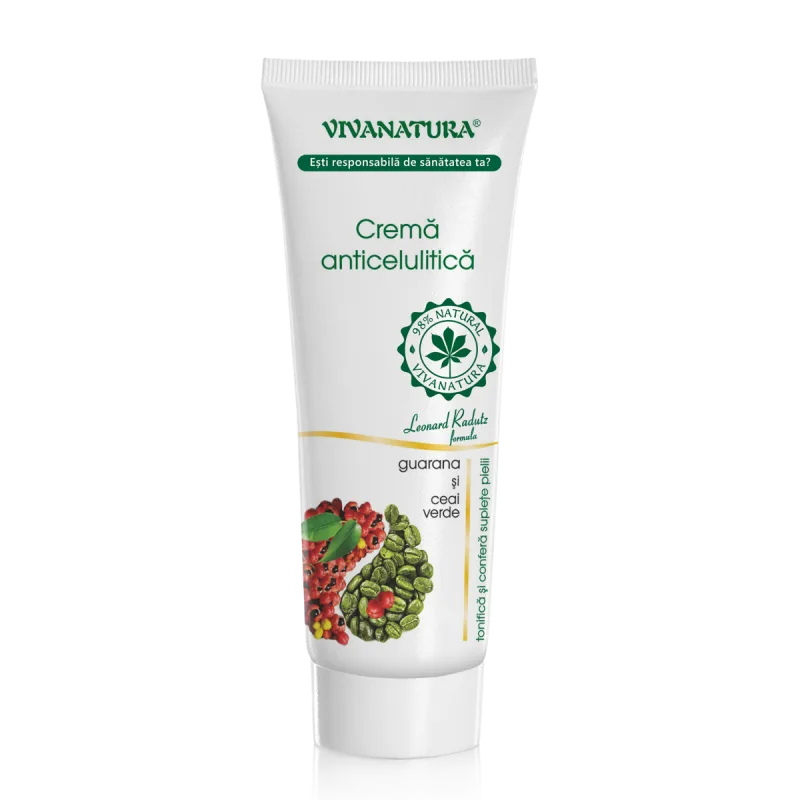 Crema anticelulitica cu gurana si ceai verde, 250ml, VivaNatura — preț și oferte