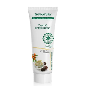 Crema antivergeturi cu unt de shea si catina, 250ml, VivaNatura