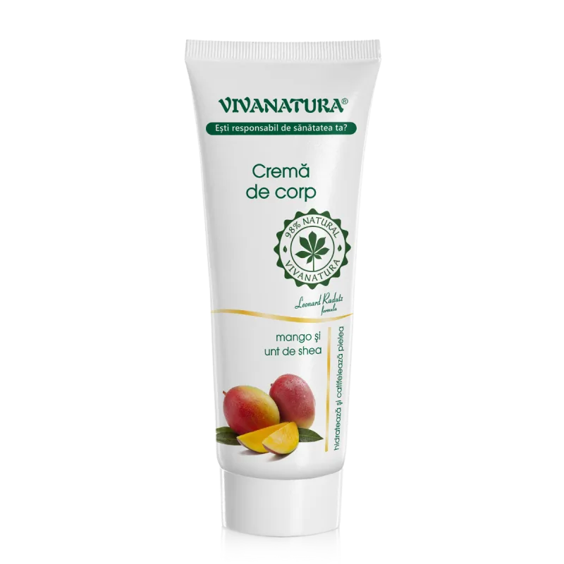 Crema de corp cu mango si unt de shea, 250ml, VivaNatura — preț și oferte