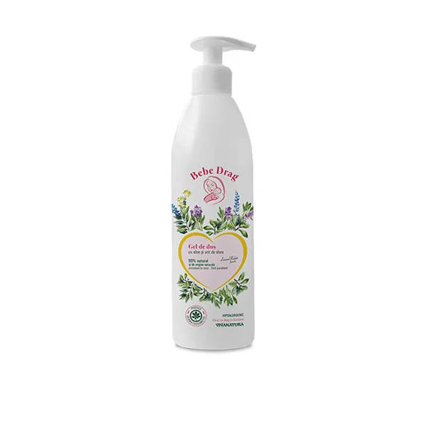 Gel de dus aloe si unt de shea, 500ml, VivaNatura — preț și oferte