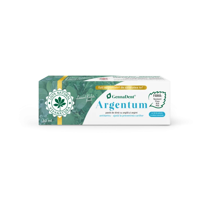 Pasta de dinti GennaDent Argentum, 50ml, VivaNatura — preț și oferte