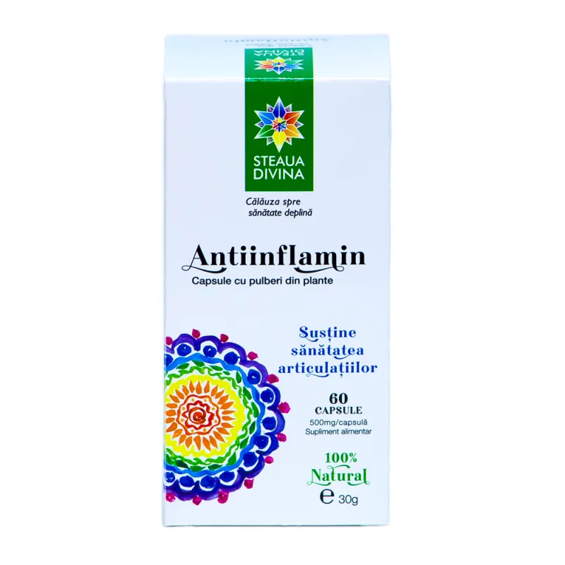 Antiinflamin 500mg, 60 capsule, Steaua Divina — preț și oferte
