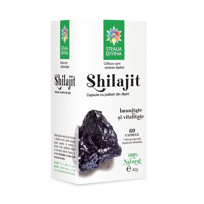 Shilajit 700mg, 60 capsule, Steaua Divina — preț și oferte