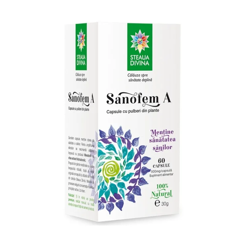 Sanofem A 500mg, 60 capsule, Steaua Divina — preț și oferte