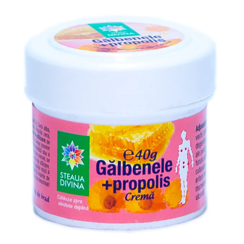 Crema naturala cu galbenele si propolis, 40g, Steaua Divina — preț și oferte