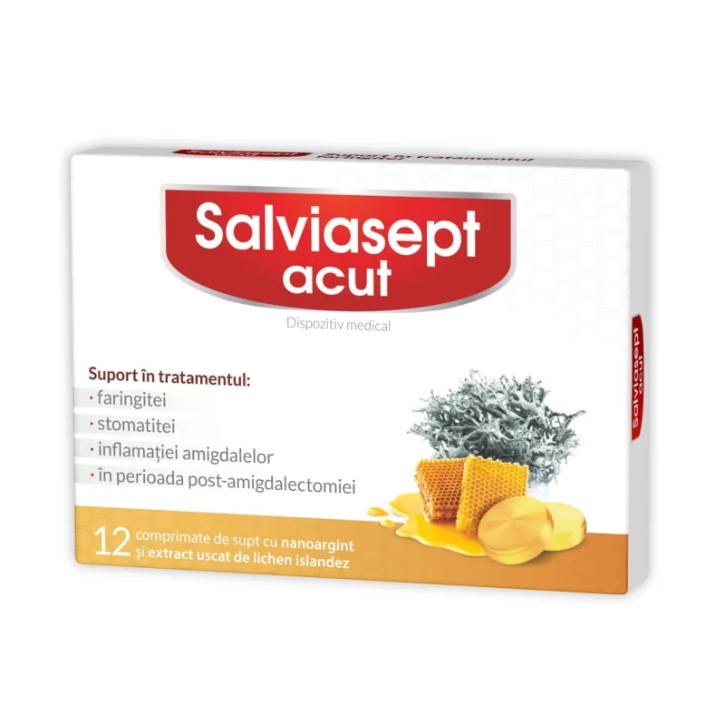 Salviasept Acut, 12 comprimate, Zdrovit — preț și oferte