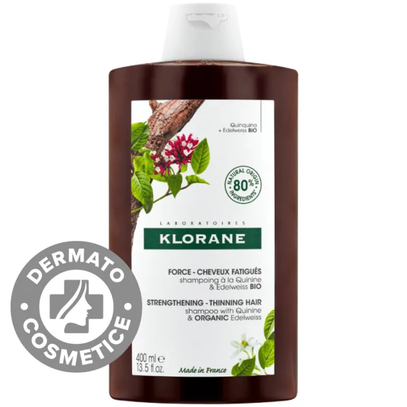 Sampon chinina si floare de colt Bio, 400ml, Klorane — preț și oferte