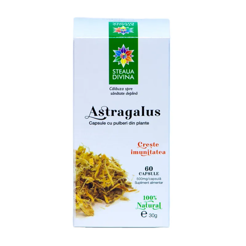 Astragalus 500mg, 60 capsule, Steaua Divina — preț și oferte