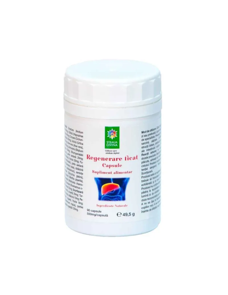Regenerare ficat 550mg, 90 capsule, Steaua Divina — preț și oferte