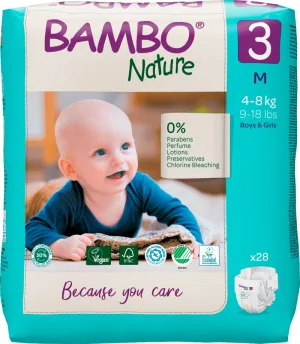Scutece Ecolabel Nr. 3 pentru 4-8 kg, 28 bucati, Bambo Nature