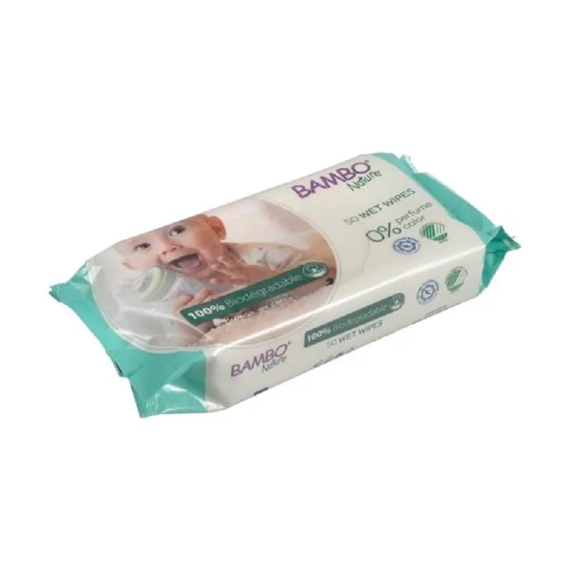 Servetele umede ecologice biodegradabile, 50 bucati, Bambo Nature — preț și oferte
