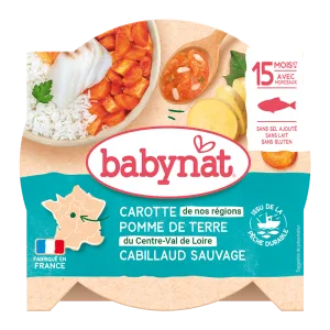 Meniu morcovi, cartofi si peste cod, 260g, BabyBio