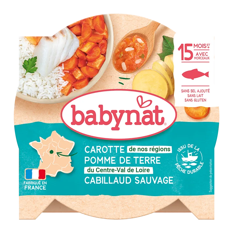 Meniu morcovi, cartofi si peste cod, 260g, BabyBio — preț și oferte