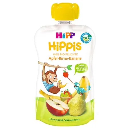Piure de fructe, mar, para si banana, incepand de la 12 luni, 100g, HiPP — preț și oferte