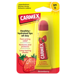 Balsam pentru buze cu SPF15 si aroma de capsuni, 10g, Carmex