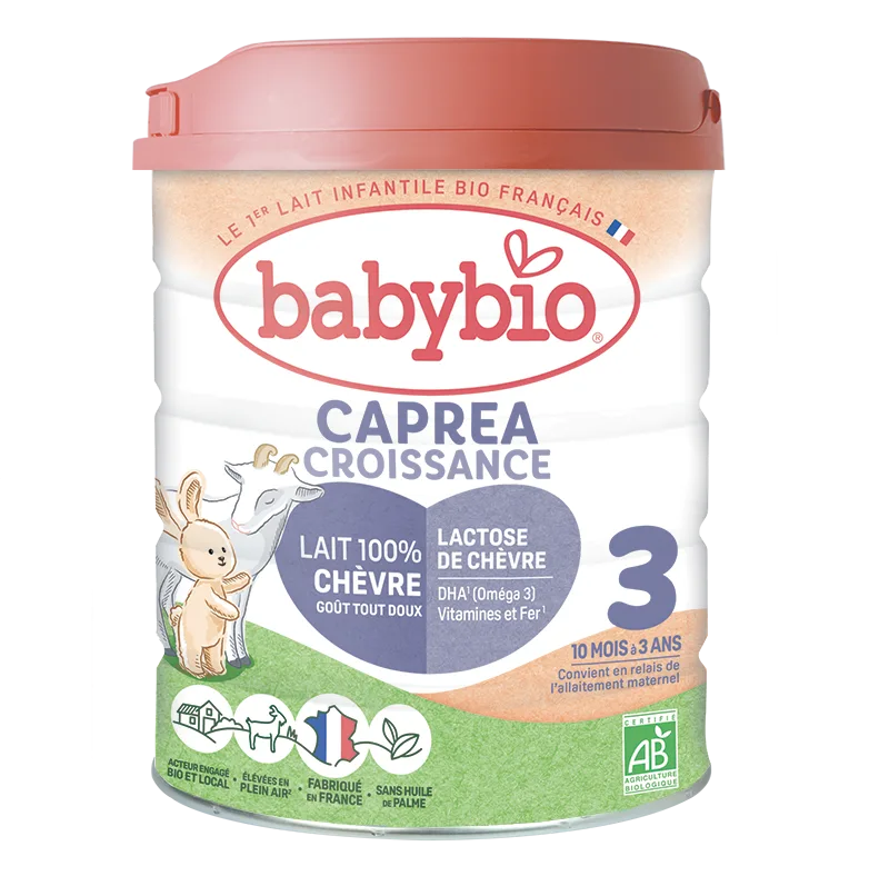 Lapte praf de capra Organic Caprea 3 10-36 luni, 800g, BabyBio — preț și oferte