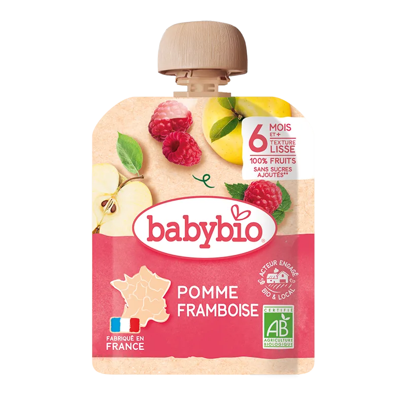 Piure de mar si zmeura bio, 90g, BabyBio — preț și oferte