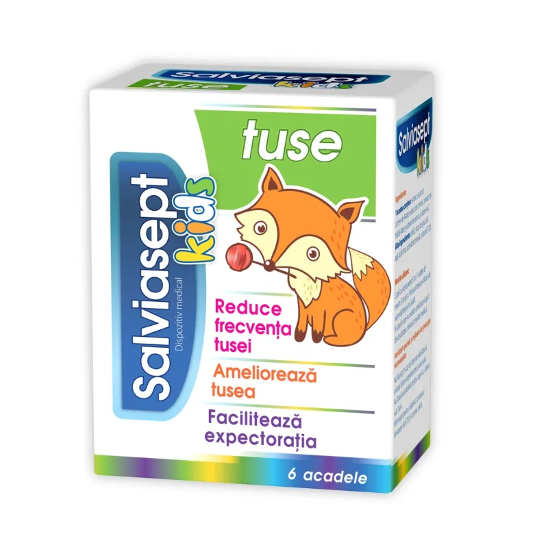 Salviasept Kids Tuse, 6 acadele, Zdrovit — preț și oferte