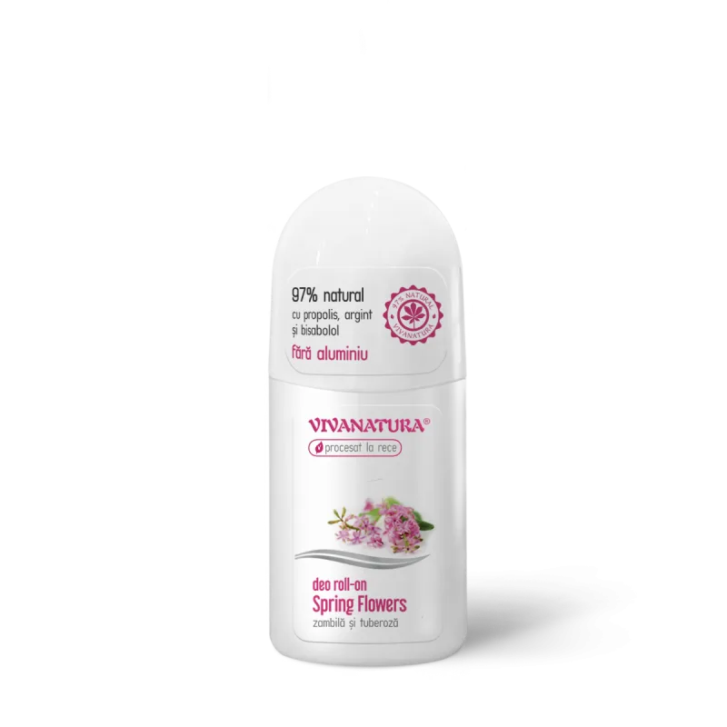 Deodorant Spring Flowers zambila si tuberoza, 50ml, VivaNatura — preț și oferte