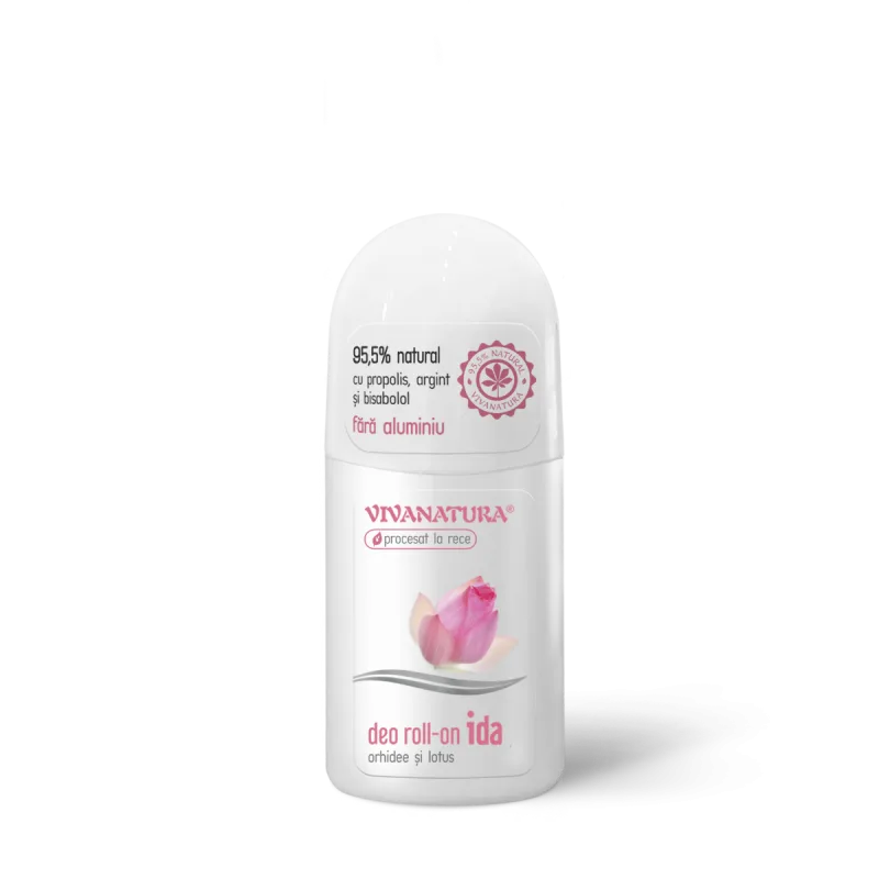 Deodorant natural IDA cu orhidee si lotus, 50ml, VivaNatura — preț și oferte